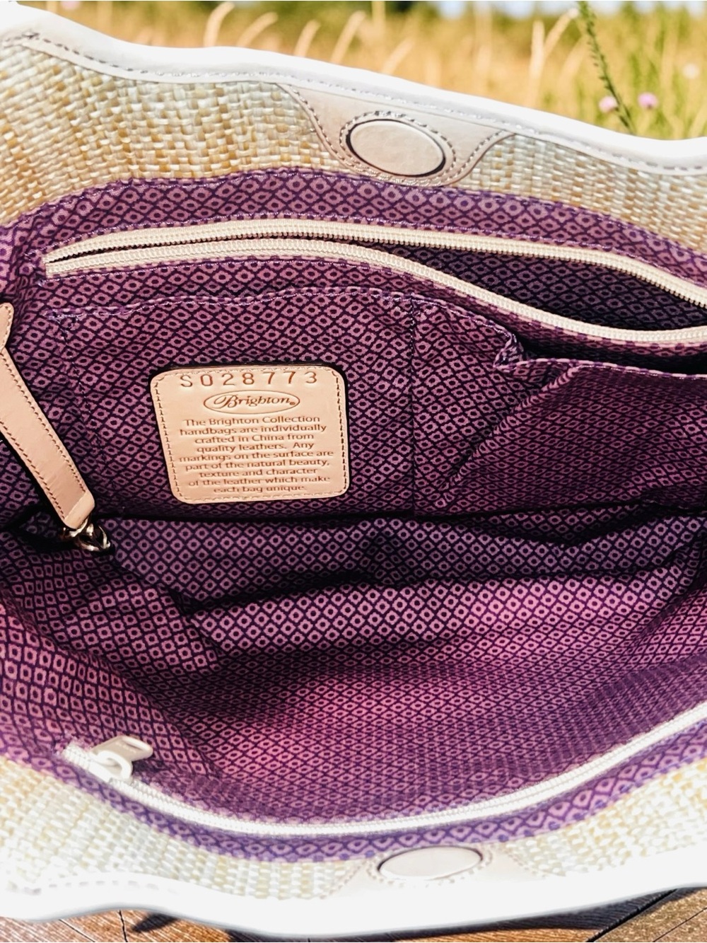 NWT Brighton Enchanted Garden "Naya" Floral Hand Woven Fabric Tote Handbag - Picture 9 of 15